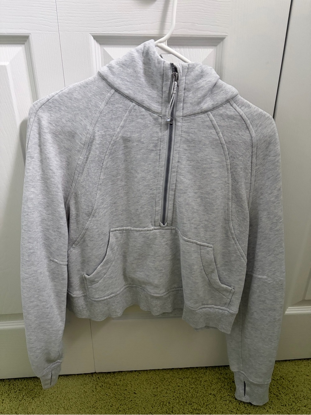 lululemon athletica Light Gray Half-Zip Hoodie